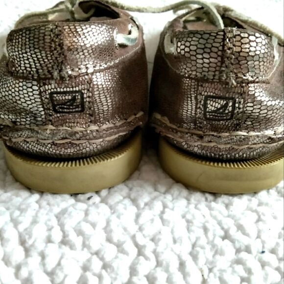 Sperry's Topsiders Sz9.5 Bronze Shakeskin - Picture 9 of 9